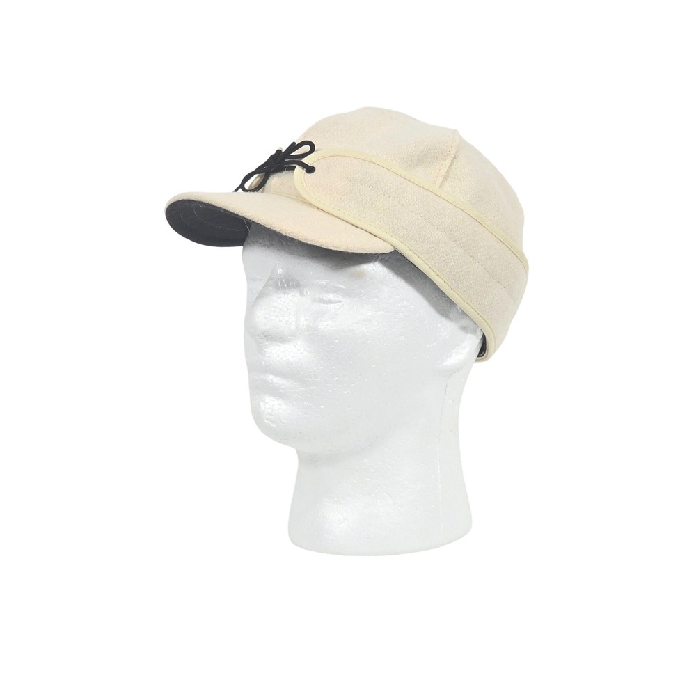 Stormy Kromer The Original Cap Mens 7 1/8 Oatmeal Wool Blend Ear Flaps USA